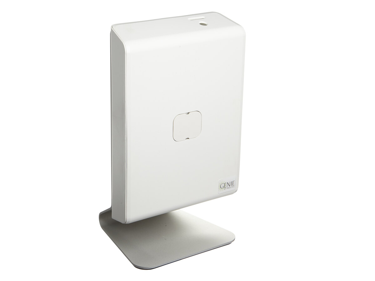 PRIME AirQ in Weiss auf dem Standfuss, Tischmodell